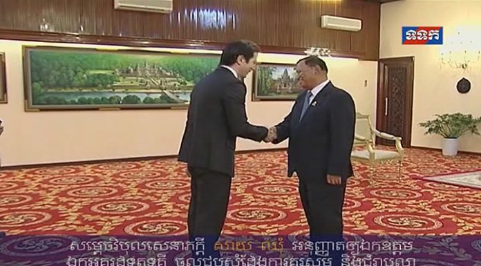 សម្តេចវិបុលសេនាភក្តី សាយ ឈុំ អនុញ្ញាតអោយឯកឧត្តមឯកអគ្គរដ្ឋទូតទួគី ចូលជួបសំដែងការគួរសម និងជំរាបលា