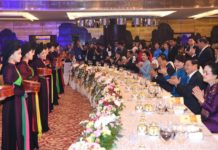 (រូបភាព) លោកនាយករដ្ឋមន្រ្តីវៀតណាម រៀបចំពិធីលៀងសាយភោជន៍ជូន ប្រមុខដឹកនាំនៃប្រទេស GMS