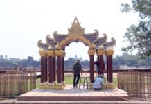 ទិដ្ឋភាពនៃការតុបតែងសម្រាប់ព្រឹត្តិការណ៍អង្គរសង្រ្កាន្តឆ្នាំ២០១៨ នៅខេត្តសៀមរាប