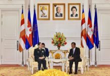 សម្តេចតេជោ ហ៊ុន សែន អញ្ជើញជួបរដ្ឋមន្រ្តីក្រសួងការពារជាតិចិន