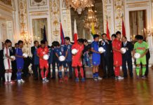 សម្ដេចតេជោ ហ៊ុន សែន អញ្ជើញចូលរួមជួបយុវជនកីឡាបាល់ទាត់មេគង្គ-ជប៉ុន