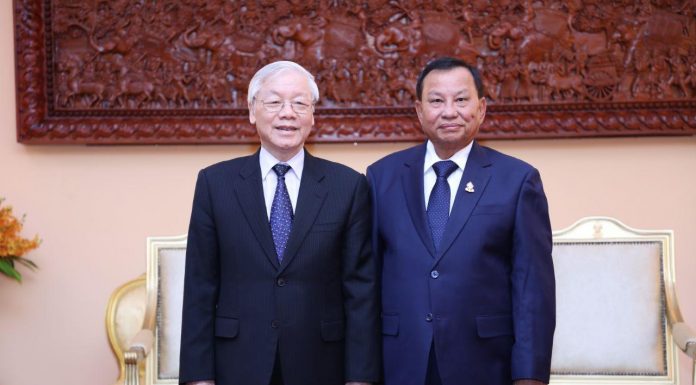 សម្តេចវិបុលសេនាភក្តី សាយ ឈុំ ទទួលជួបពិភាក្សាការងារជាមួយ ប្រធានរដ្ឋវៀតណាម