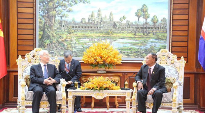 សម្តេចអគ្គមហាពញាចក្រី ហេង សំរិន អញ្ជើញជួបពិភាក្សាការងារ ជាមួយឯកឧត្តម អគ្គលេខាបក្សកុម្មុនីស្ត និងជាប្រធានរដ្ឋវៀតណាម