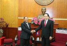 សម្តេចប្រធានរដ្ឋសភា និងគណៈប្រតិភូជួបសវនាការជាមួយ ប្រធានគណៈកម្មាធិការ មជ្ឈិមរណសិរ្សមាតុភូមិវៀតណាម