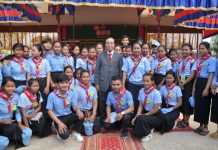 ឯកឧត្តមកិត្តិនីតិកោសលបណ្ឌិត ប៊ិន ឈិន អញ្ជើញជាអធិបតីក្នុងពីធីសម្ពោធឆ្លង ដាក់ឲ្យប្រើប្រាស់ជាផ្លូវការ សាលាពុទ្ធិកបឋមសិក្សានិងសមិទ្ធិផលនានា ក្នុងវត្តស្វាយសុខោ សង្កាត់ជើងទឹក ក្រុងព្រៃវែង ខេត្តព្រៃវែង