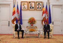 សម្តេចនាយករដ្ឋមន្រ្តី ហ៊ុន សែន ទទួលជួបពិភាក្សាជាមួយរដ្ឋមន្ត្រីការបរទេសហុងគ្រី នារាជធានីភ្នំពេញ