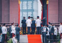 ព្រះករុណា ព្រះមហាក្សត្រ ស្ដេចយាងពន្លត់ភ្លើងជ័យ ក្នុងឱកាសទិវាបុណ្យឯករាជ្យជាតិ ៩ វិច្ឆិកា និងទិវាកំណើតកងយោធពលខេមរភូមិន្ទ ខួបទី៦៧ នៅមានវិមានឯករាជ្យ