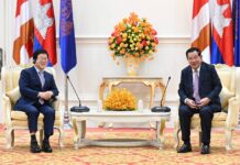 សម្ដេចតេជោ ហ៊ុន សែន ទទួលជួបពិភាក្សាការងារជាមួយអតីតប្រធានរដ្ឋសភានៃសាធារណរដ្ឋកូរ៉េ