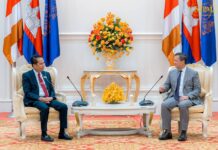សម្តេចមហាបវរធិបតី ហ៊ុន ម៉ាណែត អនុញ្ញាតឱ្យ ឯកឧត្តម សុធីន ខ្លាំងសែង រដ្ឋមន្ត្រីក្រសួងការពារជាតិ នៃព្រះរាជាណាចក្រថៃ ចូលជួបសម្តែងការគួរសម