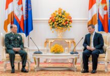 សម្តេចមហាបវរធិបតី ហ៊ុន ម៉ាណែត អនុញ្ញាតឱ្យអនុប្រធានគណៈកម្មាធិការយោធាមជ្ឈិម នៃសាធារណរដ្ឋប្រជាមានិតចិន ចូលជួបសម្តែងការគួរសម