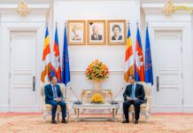 សម្តេចមហាបវរធិបតី ហ៊ុន ម៉ាណែត អនុញ្ញាតឱ្យប្រធានក្រុមហ៊ុន Beijing Urban Construction Group ចូលជួបសម្តែងការគួរសម