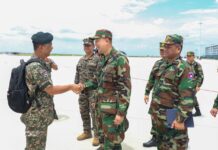ក្រសួងការពារជាតិទទួលដំណើរអញ្ជើញដល់របស់ក្រុមអ្នក សង្កេតកាណ៍អន្តរកាល (IOT) ដឹកនាំដោយឧត្តមសេនីយ៍ត្រី Dato’ Pahlawan Asri bin Shukor