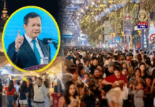 សម្ដេចធិបតី ហ៊ុន ម៉ាណែត អបអរសាទរផ្លូវថ្មើរជើងចតុមុខ ដែលបានក្លាយជាគោលដៅទេសចរណ៍ដ៏ល្បីល្បាញមួយរបស់រាជធានីភ្នំពេញក្រោយដាក់ឱ្យដំណើរការបាន១ឆ្នាំ