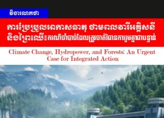 វិចារណកថា! ការប្រែប្រួលអាកាសធាតុ ថាមពលវារីអគ្គិសនី និងព្រៃឈើ៖ ករណីចាំបាច់ដែលត្រូវចាត់វិធានការរួមគ្នាជាបន្ទាន់