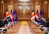 សម្តេចតេជោ ហ៊ុន សែន អនុញ្ញាតឱ្យ លោក ផាក ជូបុង (Park Joo Bong) ប្រធានក្រុមហ៊ុន Daejoo KC Group និងជាប្រធានសភាពាណិជ្ជកម្ម និងឧស្សាហកម្មទីក្រុងអ៊ីនឆន់ ចូលជួបសម្ដែងការគួរសម