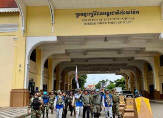AOT ចុះសង្កេតការណ៍ផ្ទៀងផ្ទាត់ និងរាយការណ៍អំពីស្ថានភាពតាមបណ្តោយព្រំដែនកម្ពុជា-ថៃ នៅចំណុចច្រកទា្វរព្រំដែនអន្តរជាតិប៉ោយប៉ែត