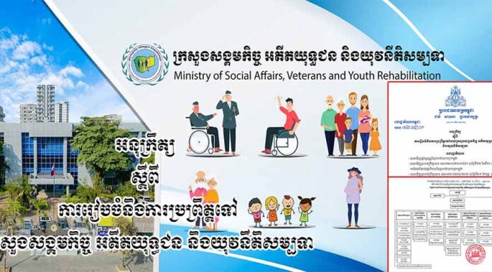 សម្តេចបវរធិបតី ហ៊ុន ម៉ាណែត ចេញអនុក្រឹត្យ ស្តីពី ការរៀបចំនិងការប្រព្រឹត្តទៅរបស់ក្រសួងសង្គមកិច្ច អតីតយុទ្ធជន និងយុវនីតិសម្បទា
