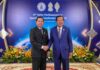 សម្ដេចតេជោ ហ៊ុន សែន អញ្ជើញទទួលជួបសម្ដែងការគួរសម និងពិភាក្សាការងារ ជាមួយឯកឧត្តម Sultan Baktiar Najamudin ប្រធានព្រឹទ្ធសភា នៃសាធារណរដ្ឋឥណ្ឌូនេស៊ី