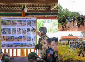 ក្រុម AOT ចុះសង្កេតការណ៍ ផ្ទៀងផ្ទាត់និងរាយការណ៍អំពីស្ថានភាពនៅចំណុចកោះយ៉ ខេត្តកោះកុង ដែលត្រូវបានរងការវាយប្រហារដោយយោធាថៃ