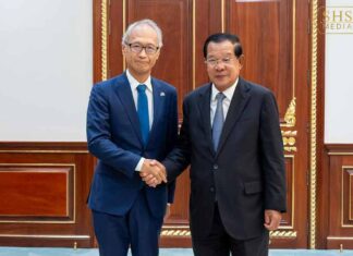 សម្តេចតេជោ ហ៊ុន សែន អនុញ្ញាតឱ្យឯកឧត្តម អ៉ិស៊ិហ្សឹគិ ហ៊ិដិអុ (ISHIZUKI Hideo) ឯកអគ្គរាជទូតវិសាមញ្ញ និងពេញសមត្ថភាពនៃប្រទេសជប៉ុនប្រចាំកម្ពុជា ចូលជួបសម្ដែងការគួរសម